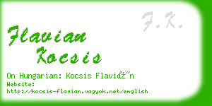 flavian kocsis business card